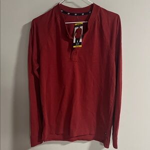 GAP Men's Deep Red Long Sleeve Tee